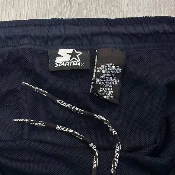 Vintage Starter Men's Navy Blue Baggy Flare Cargo Track Pants - Size Small - Picture 7 of 7